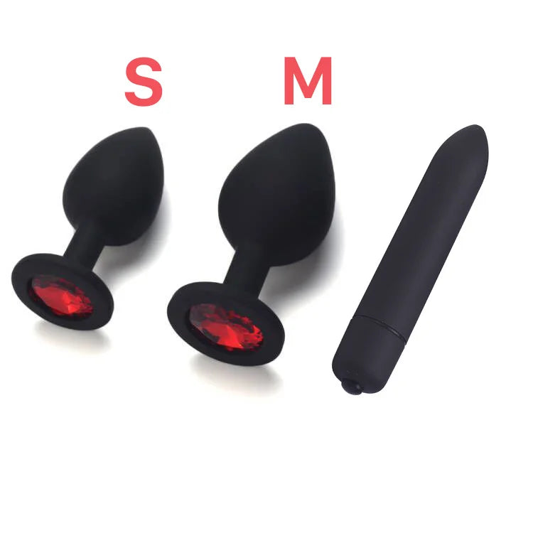Adult Silicone set Anal Plug Dildos Bullet Vibrator Butt Plugs Sex Toys for Women Men Gay Prostate Massager Anal Masturbating S/M/L