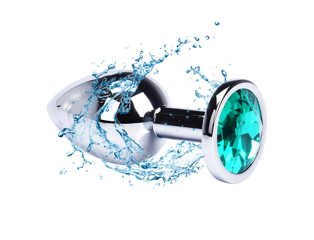Metal Anal Plug Stainless Steel Butt Plug With Jewelry Colorful Crystal Anus Plug Anal Bead Adults Sex Toys for Women Adult Game