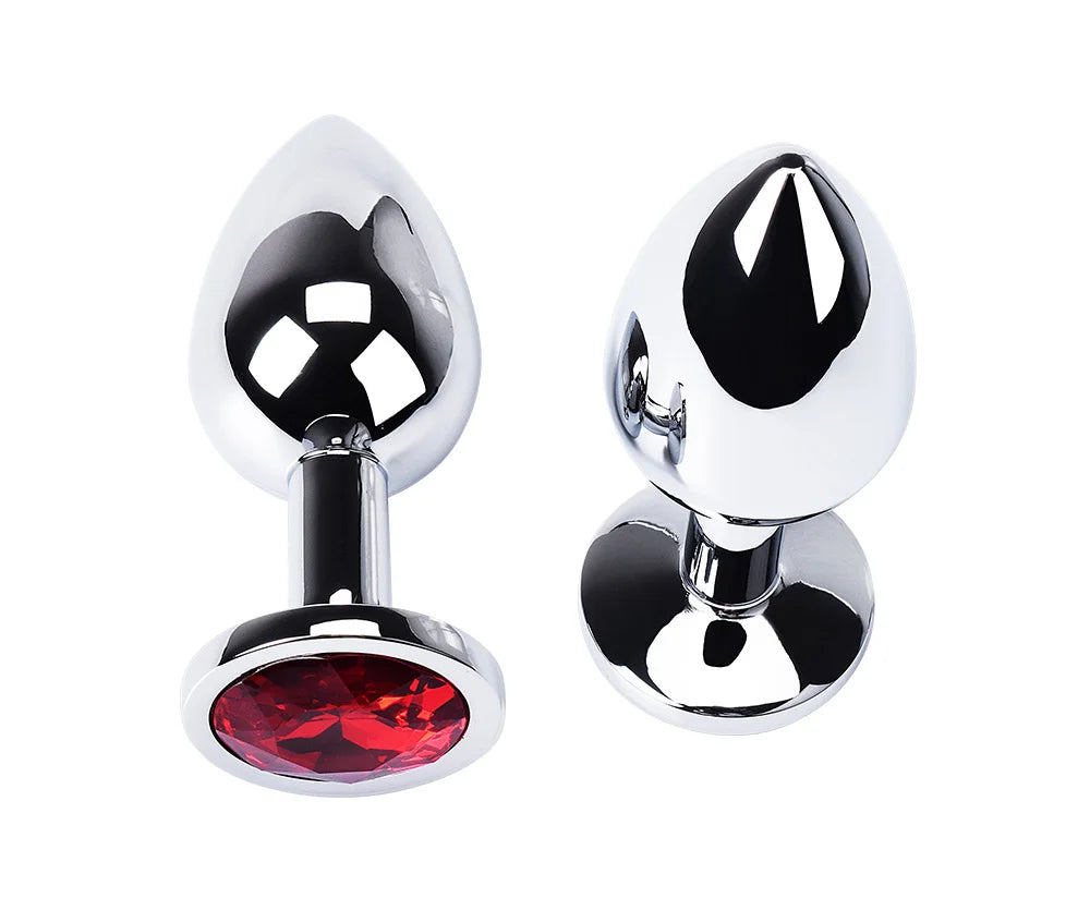 Metal Anal Plug Stainless Steel Butt Plug With Jewelry Colorful Crystal Anus Plug Anal Bead Adults Sex Toys for Women Adult Game