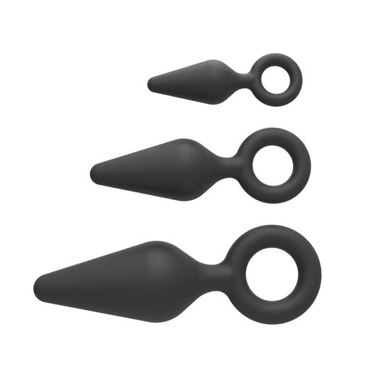 3 pz Silicone Butt Plug Ring Anal Plugs Unisex Sex Stopper 3 Different Size Adult Toys for Men/Women Anal Trainer For Couples SM
