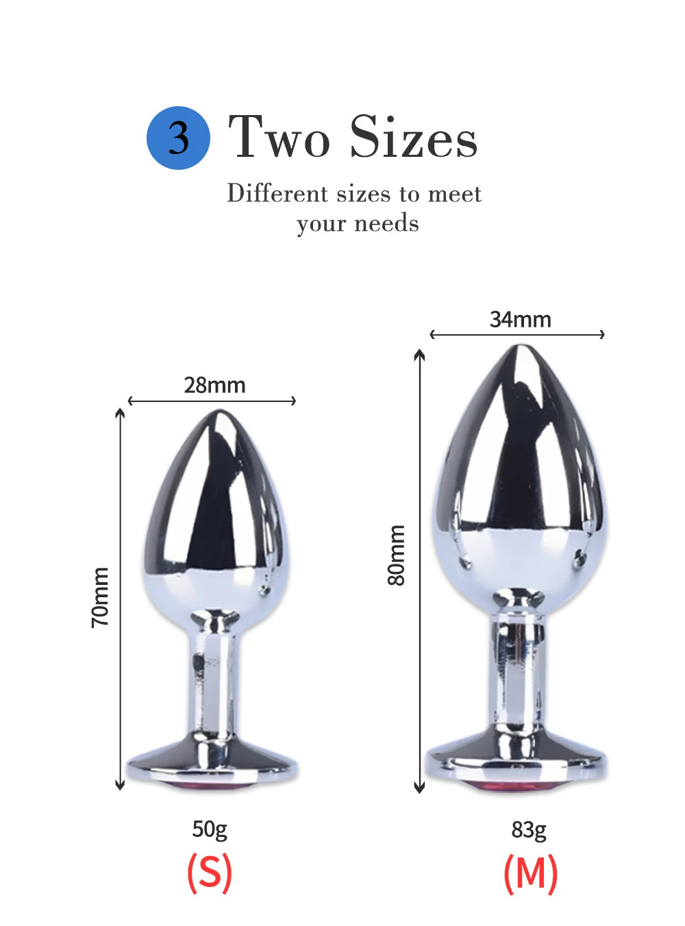 Metal Anal Plug Stainless Steel Butt Plug With Jewelry Colorful Crystal Anus Plug Anal Bead Adults Sex Toys for Women Adult Game