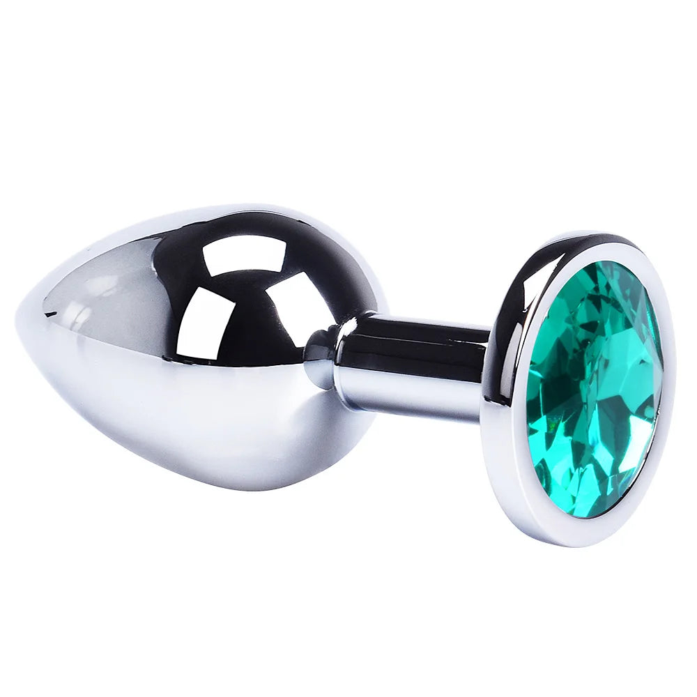 Metal Anal Plug Stainless Steel Butt Plug With Jewelry Colorful Crystal Anus Plug Anal Bead Adults Sex Toys for Women Adult Game