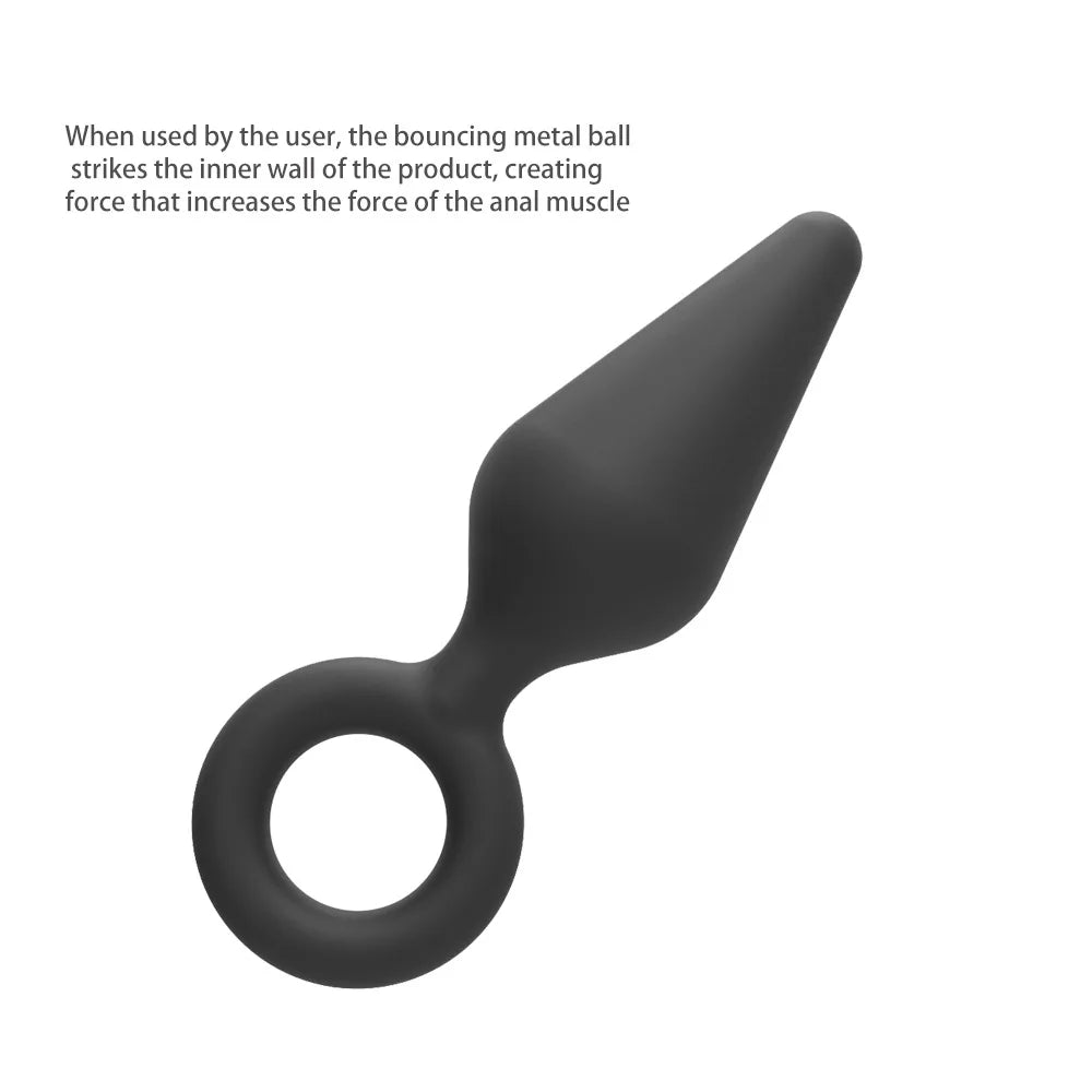 Silicone Butt Plug Ring Anal Plugs Unisex Sex Stopper 3 Different Size Adult Toys for Men/Women Anal Trainer For Couples SM
