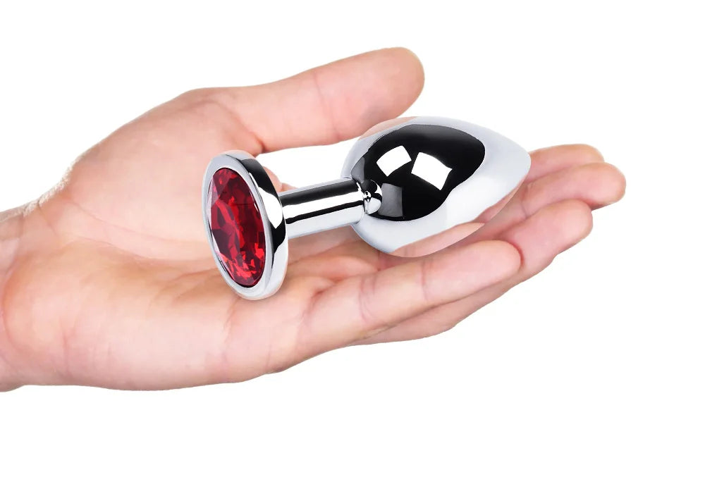 Metal Anal Plug Stainless Steel Butt Plug With Jewelry Colorful Crystal Anus Plug Anal Bead Adults Sex Toys for Women Adult Game