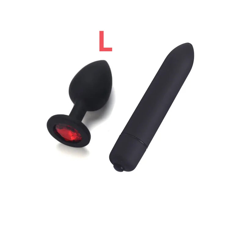 Adult Silicone set Anal Plug Dildos Bullet Vibrator Butt Plugs Sex Toys for Women Men Gay Prostate Massager Anal Masturbating S/M/L