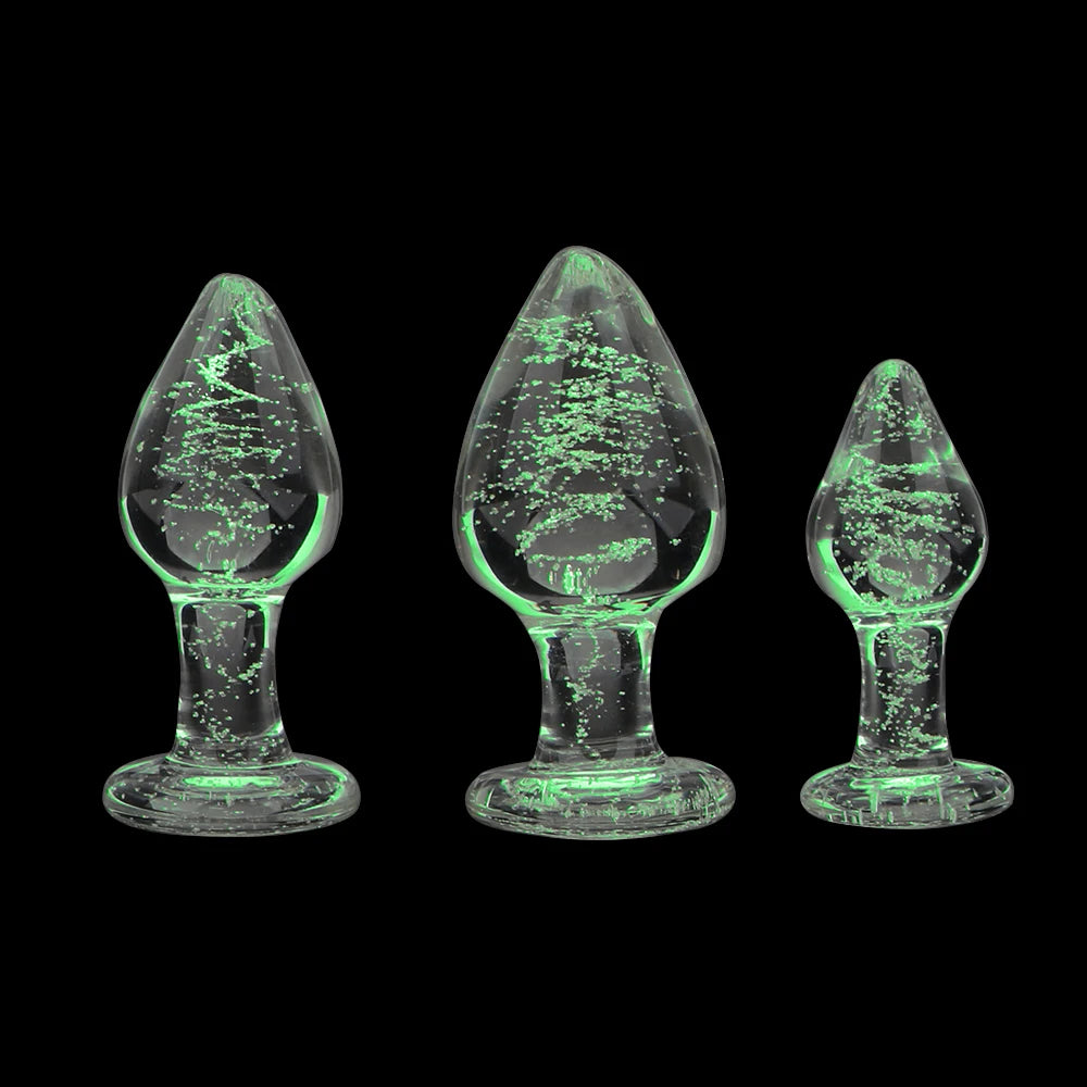Luminous Butt Plug Glass Anal Beads For Women Dildos Female Masturbator Sex Toys Adult Men Couple Games Erotic Products