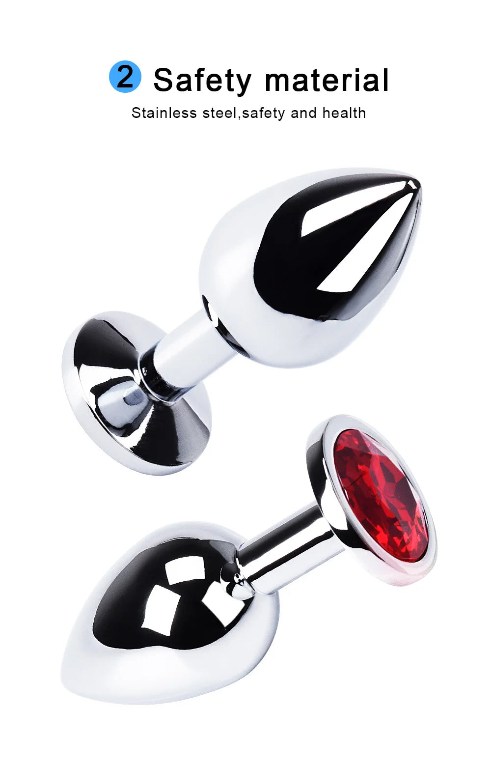 Metal Anal Plug Stainless Steel Butt Plug With Jewelry Colorful Crystal Anus Plug Anal Bead Adults Sex Toys for Women Adult Game