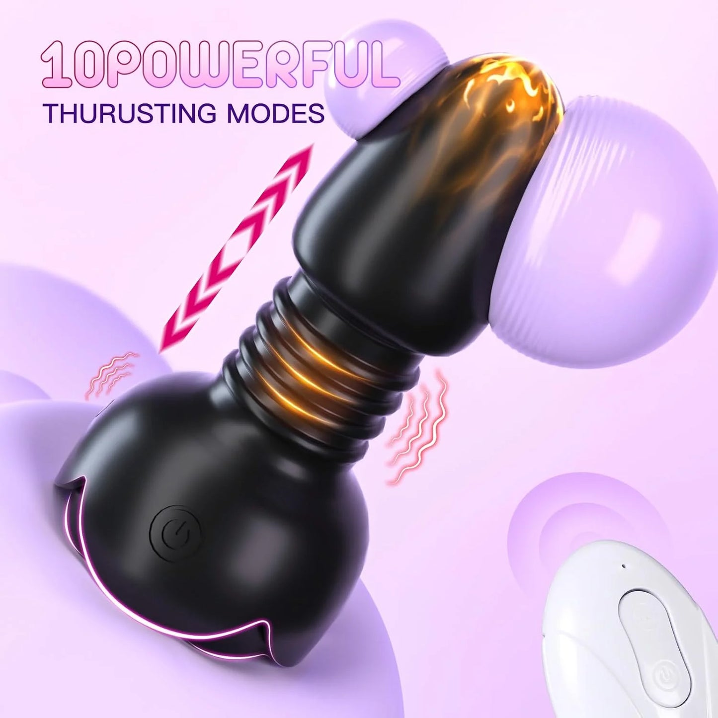 Telescopic Rose Anal Butt Plug Vibrator Wireless Remote Prostate Massager Female Vagina Masturbator for Adult Sex Toys for Women Men