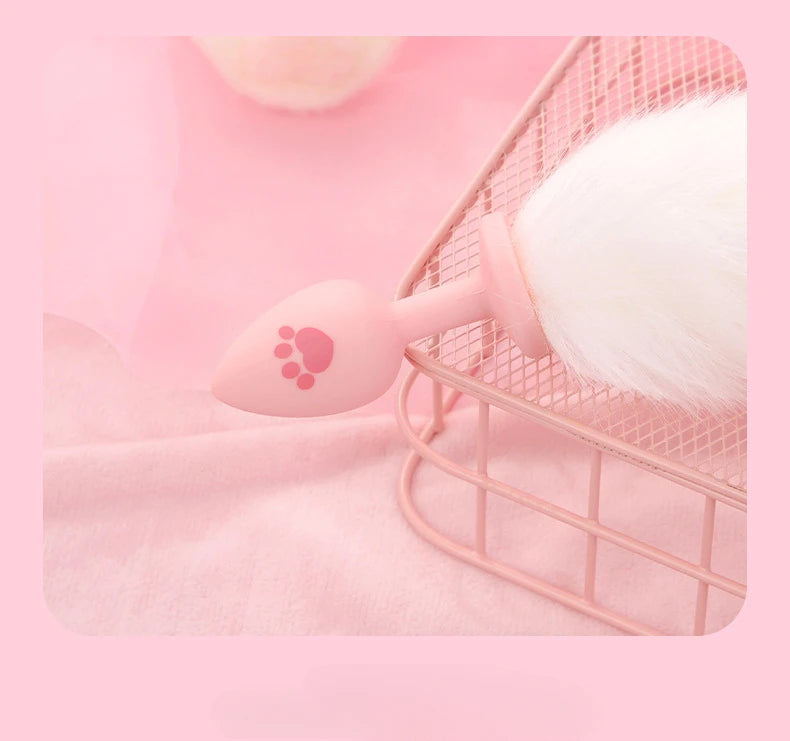 Sexy Kitty Anal Plug Tail Silicone Anal Toys for Women Men Butt Plug Cat Rabbit Anal Sex Toy Cosplay Erotic Adult Toys Sex Shop