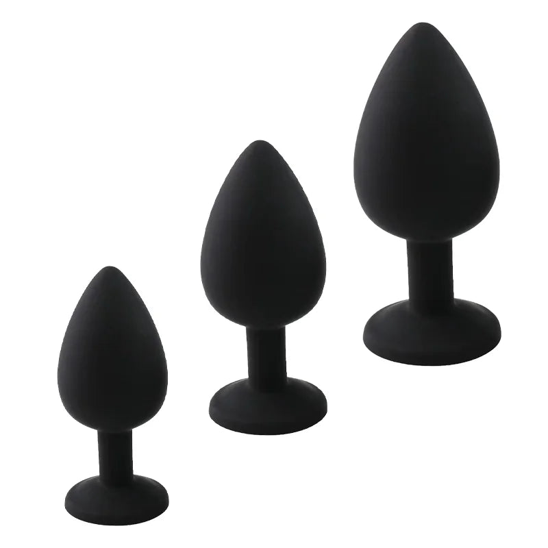 Silicone Butt Plug Butt Anal Plug 3 Size Butt Plug Male and Female Anal Trainer Adult Anal Sex Toy For Gay