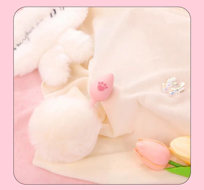 Sexy Kitty Anal Plug Tail Silicone Anal Toys for Women Men Butt Plug Cat Rabbit Anal Sex Toy Cosplay Erotic Adult Toys Sex Shop