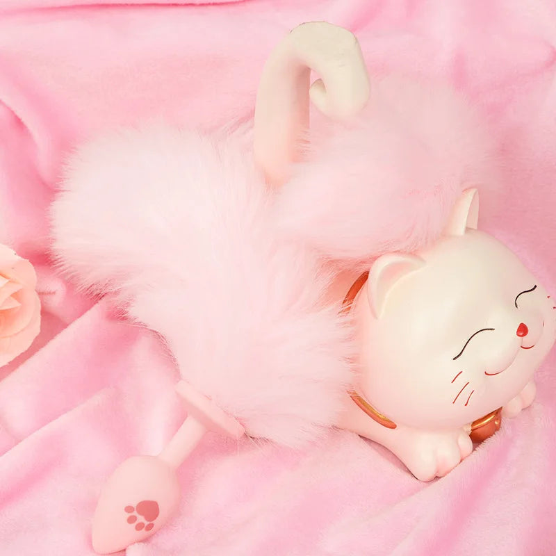 Sexy Kitty Anal Plug Tail Silicone Anal Toys for Women Men Butt Plug Cat Rabbit Anal Sex Toy Cosplay Erotic Adult Toys Sex Shop
