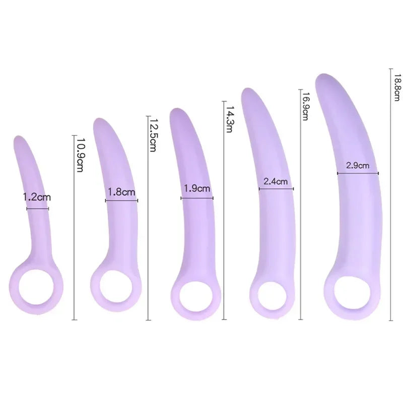 5-Piece Dilator Kit  Vaginal Muscle Training Strengthen Rejuvenate Anal Plugs Sex Health Toy Pleasure