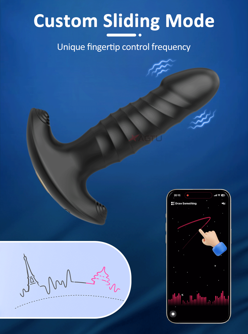 APP Control Female & Male Massager Vibrator Anal Plug Telescopic Butt Plug Female Sex Toy for Adult