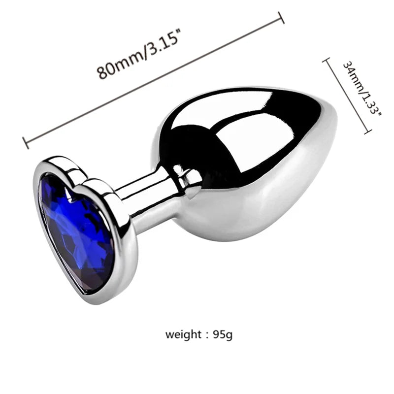 3PCS S/M/L Metal Anal Plug Butt Plug Sex Toy Butt Toy for Women Men Couples Adult Game Masturbator Anal Diamond Sex Shop