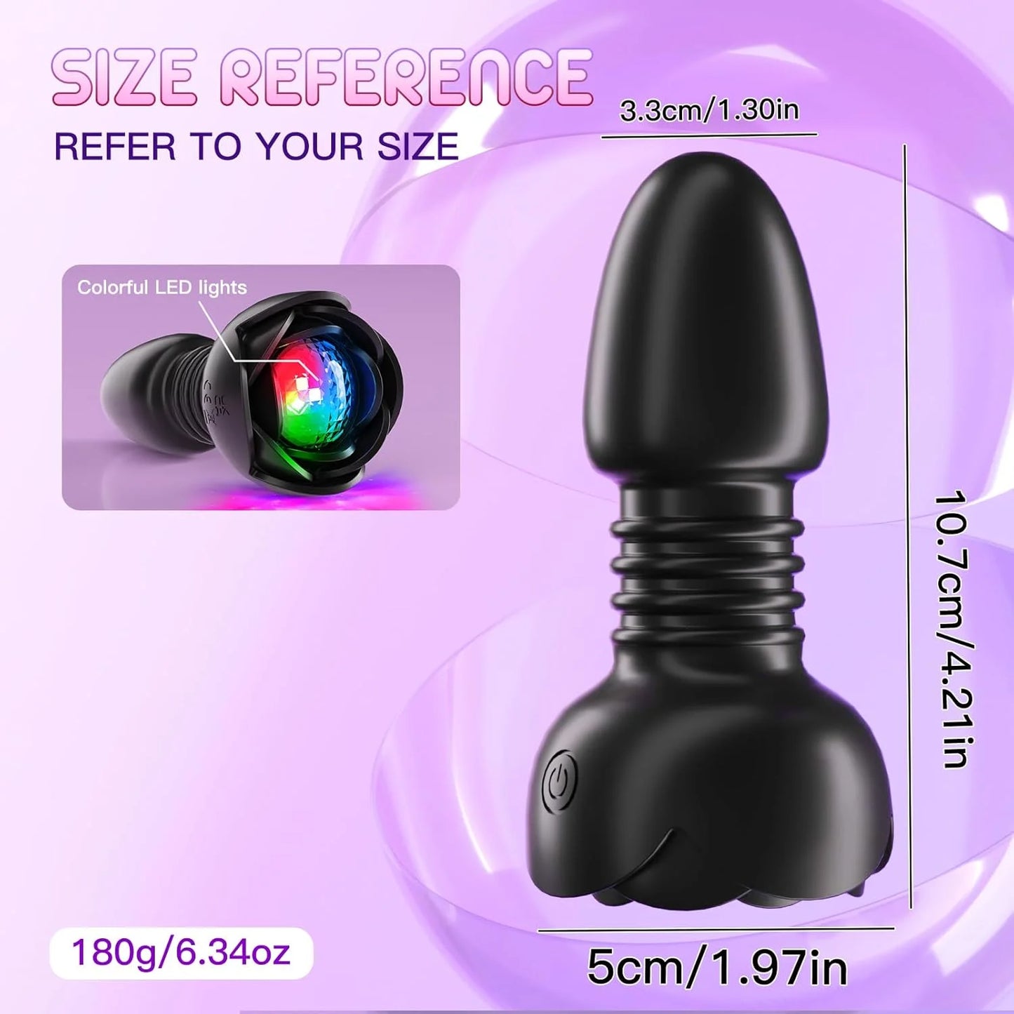 Telescopic Rose Anal Butt Plug Vibrator Wireless Remote Prostate Massager Female Vagina Masturbator for Adult Sex Toys for Women Men