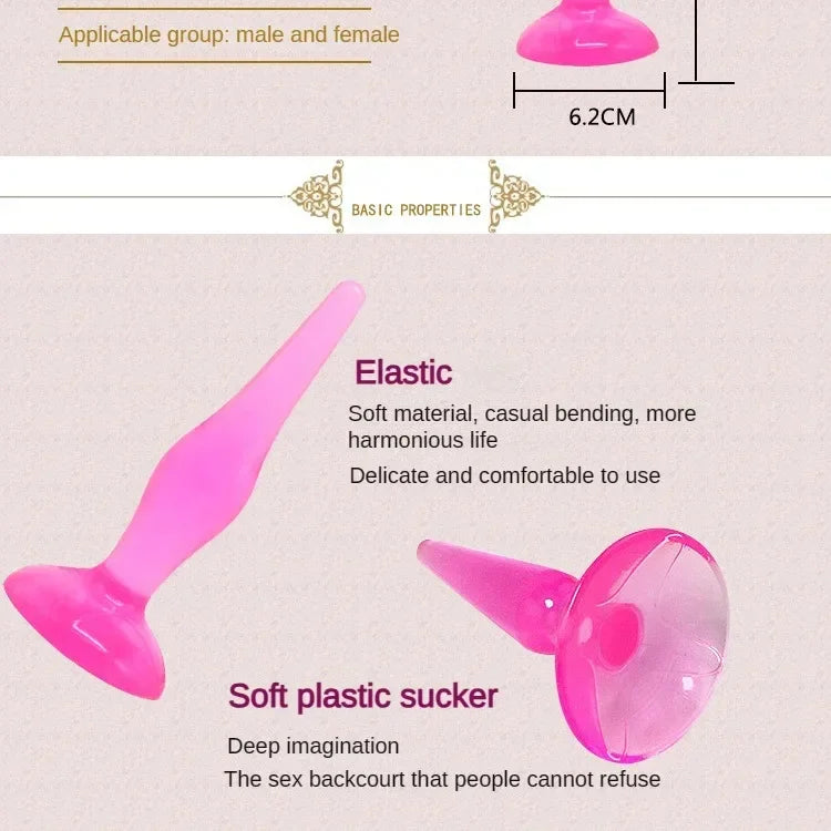 Anal Plug 6pcs Funny Butt Plug Backcourt Waterproof Silicone Comrades Adult Products Combination Set Massager Stick Training Kit