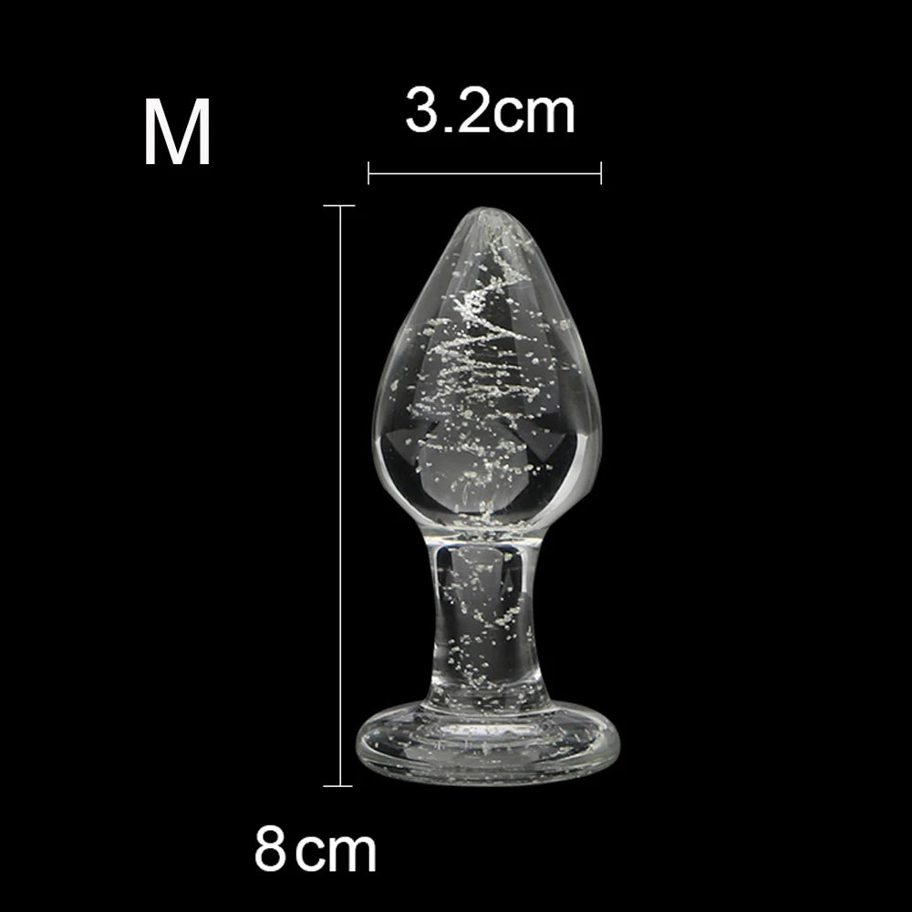 Luminous Butt Plug Glass Anal Beads For Women Dildos Female Masturbator Sex Toys Adult Men Couple Games Erotic Products
