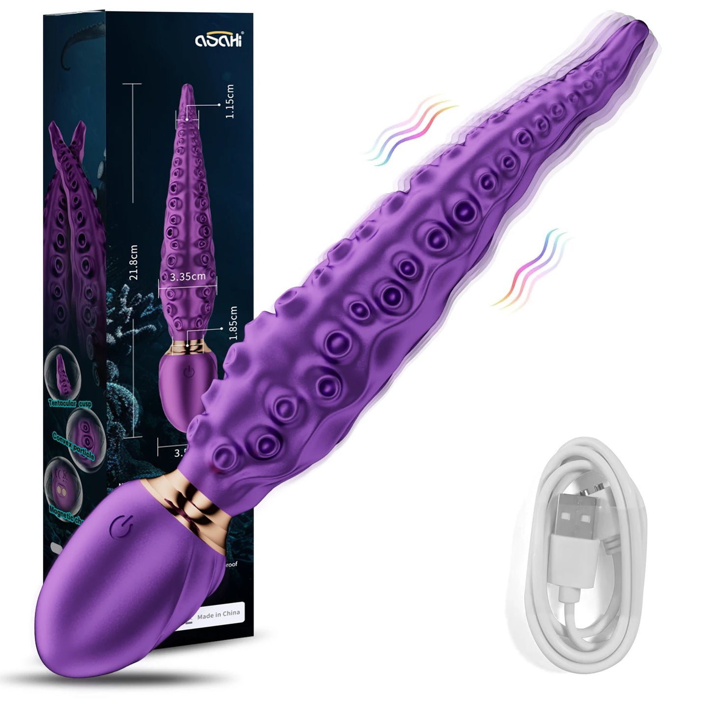 Vibrating Realistic Monster G-Spot Dildos Octopus Vibrator wit 10 Powerful Mode Adult Sex Toys for Women Anal Vagina Stimulation
