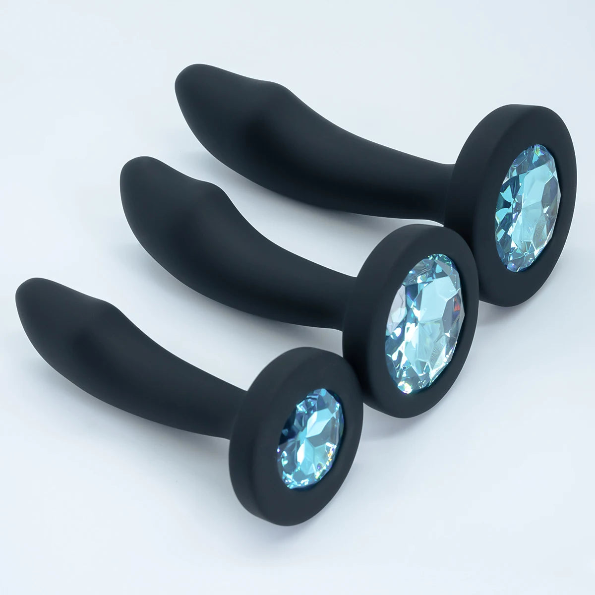 Silicone Anal Plug Gem Base Butt Plug Anal Masturbation Stimulator Anal Massage Dilatancy Toys G-point Massage Adult Sex Toys