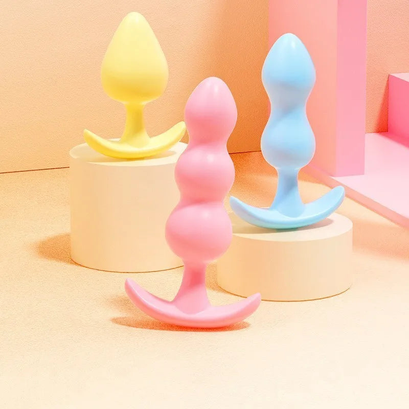 Three Piece Anal Plug Set Three Different Experiences Adult Toys Anal Exerciser Silicone Material Get Close To The Skin 18+