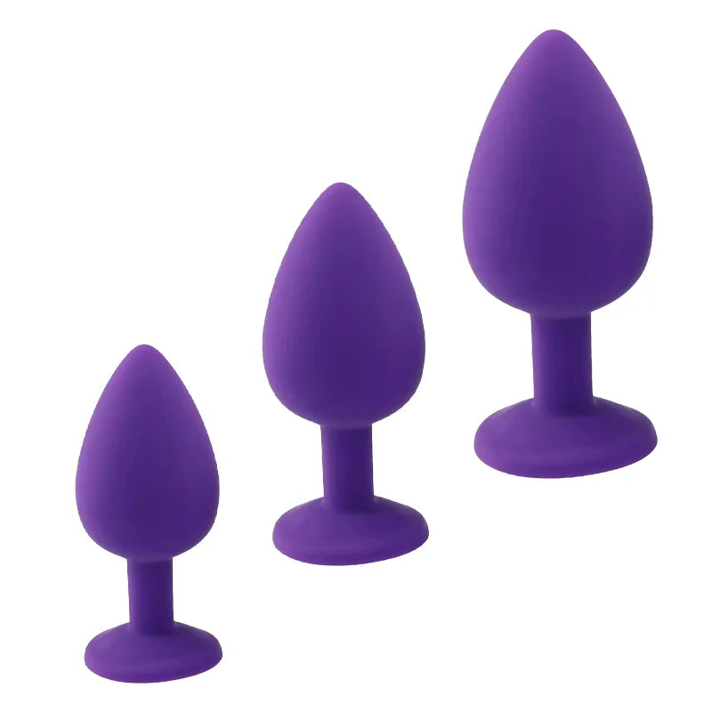 Silicone Butt Plug Butt Anal Plug 3 Size Butt Plug Male and Female Anal Trainer Adult Anal Sex Toy For Gay
