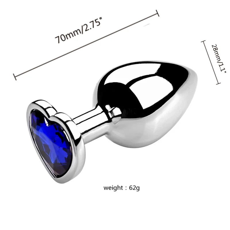 3PCS S/M/L Metal Anal Plug Butt Plug Sex Toy Butt Toy for Women Men Couples Adult Game Masturbator Anal Diamond Sex Shop