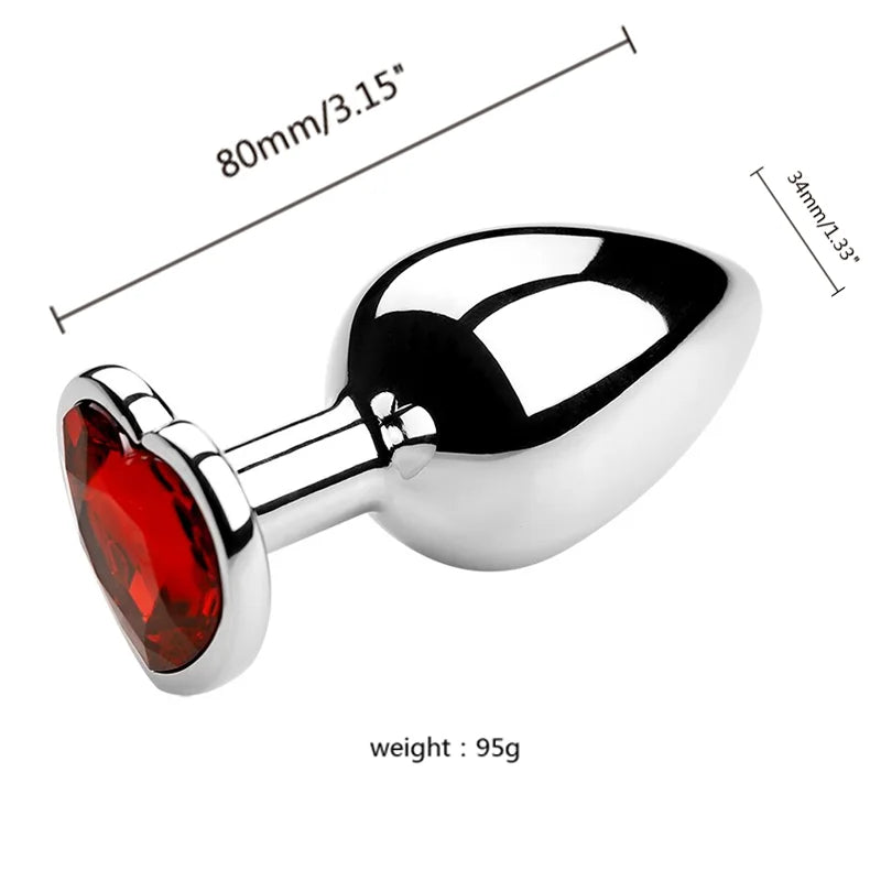 3PCS S/M/L Metal Anal Plug Butt Plug Sex Toy Butt Toy for Women Men Couples Adult Game Masturbator Anal Diamond Sex Shop