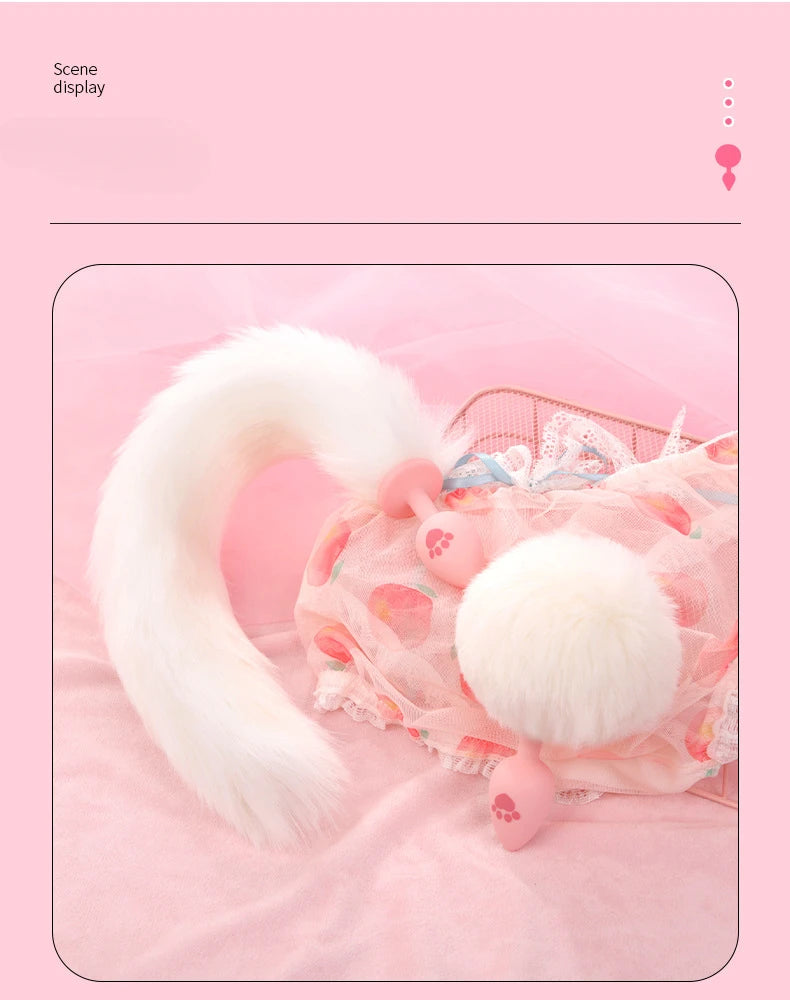 Sexy Kitty Anal Plug Tail Silicone Anal Toys for Women Men Butt Plug Cat Rabbit Anal Sex Toy Cosplay Erotic Adult Toys Sex Shop