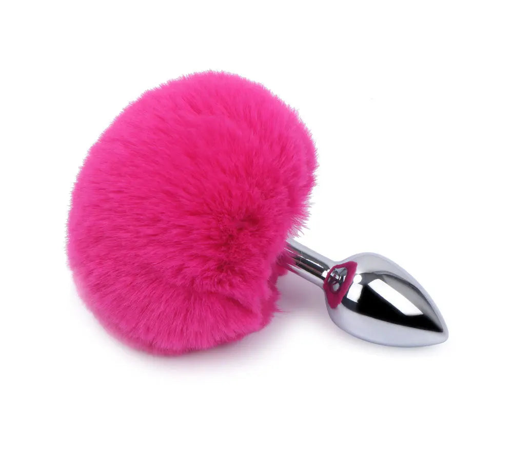 Metal Plush Rabbit Tail Anal Plug Prostate Massager Butt Plug Rabbit Ear BDSM Cosplay Erotic Sex Toys for Women Adults Sex Game