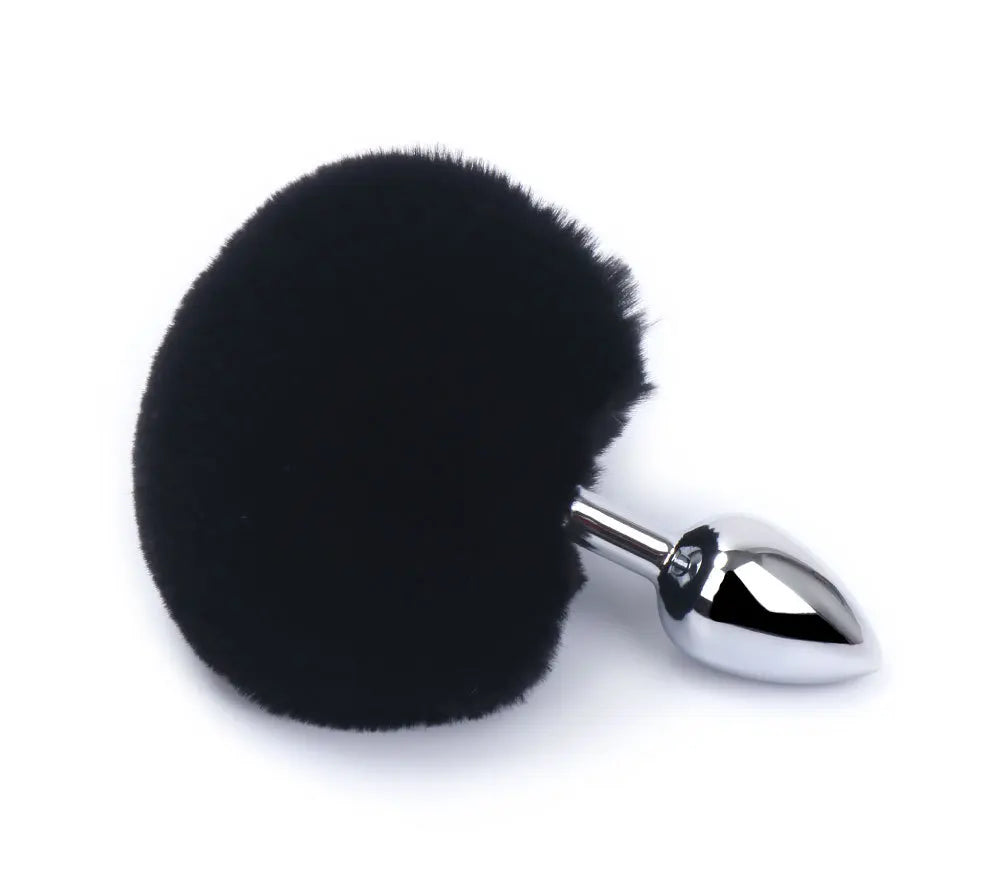Metal Plush Rabbit Tail Anal Plug Prostate Massager Butt Plug Rabbit Ear BDSM Cosplay Erotic Sex Toys for Women Adults Sex Game