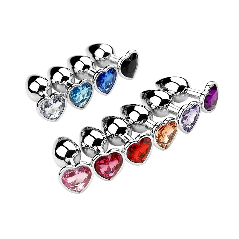 3PCS S/M/L Metal Anal Plug Butt Plug Sex Toy Butt Toy for Women Men Couples Adult Game Masturbator Anal Diamond Sex Shop