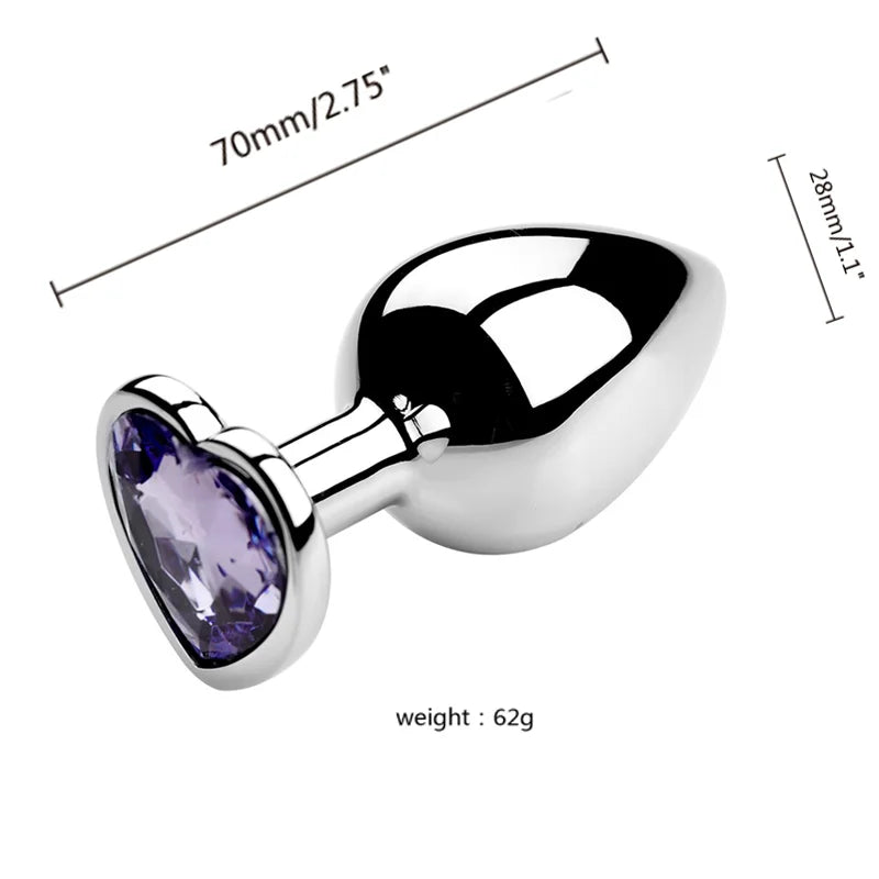 3PCS S/M/L Metal Anal Plug Butt Plug Sex Toy Butt Toy for Women Men Couples Adult Game Masturbator Anal Diamond Sex Shop