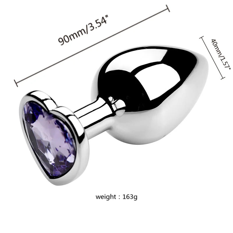 3PCS S/M/L Metal Anal Plug Butt Plug Sex Toy Butt Toy for Women Men Couples Adult Game Masturbator Anal Diamond Sex Shop