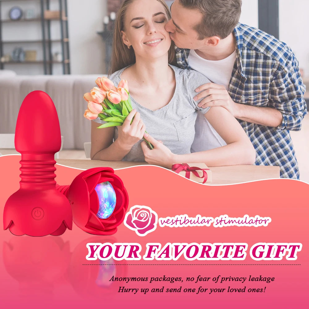 Telescopic Anal Butt Plug Vibrator Wireless Remote Prostate Massager Female Vagina Masturbator for Adult Sex Toys for Women Men