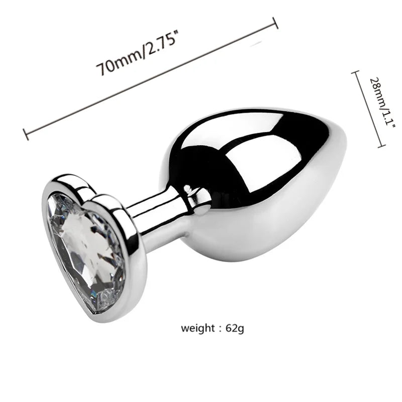3PCS S/M/L Metal Anal Plug Butt Plug Sex Toy Butt Toy for Women Men Couples Adult Game Masturbator Anal Diamond Sex Shop