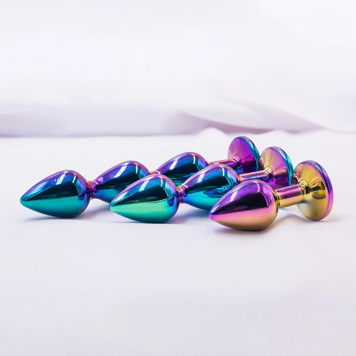 New Style Colorful Various sizes Metal Anal Plug Beginners To Expert Butt Plug Anus Massage Anal Stimulator Dildos Adult Sex Toy