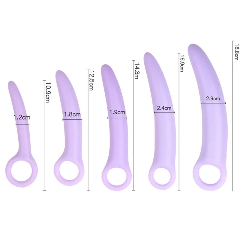 5-Piece Dilator Kit  Vaginal Muscle Training Strengthen Rejuvenate Anal Plugs Sex Health Toy Pleasure