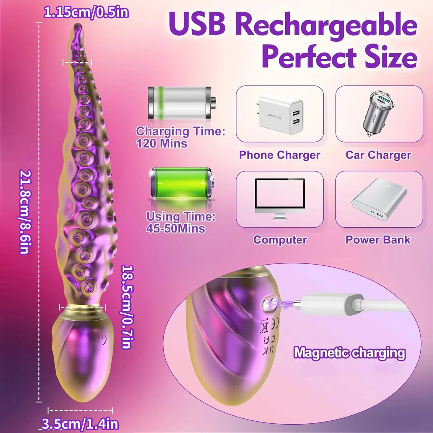 Vibrating Realistic Monster G-Spot Dildos Octopus Vibrator wit 10 Powerful Mode Adult Sex Toys for Women Anal Vagina Stimulation