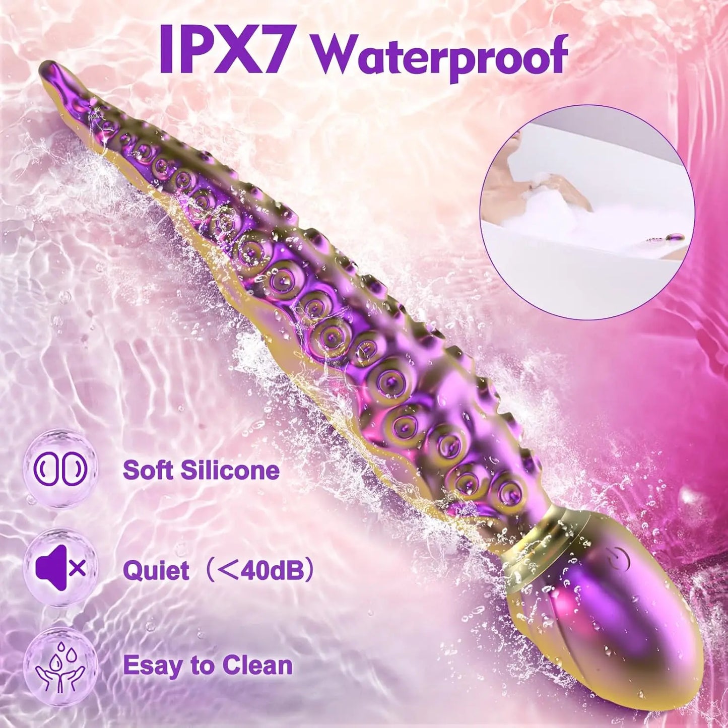 Vibrating Realistic Monster G-Spot Dildos Octopus Vibrator wit 10 Powerful Mode Adult Sex Toys for Women Anal Vagina Stimulation