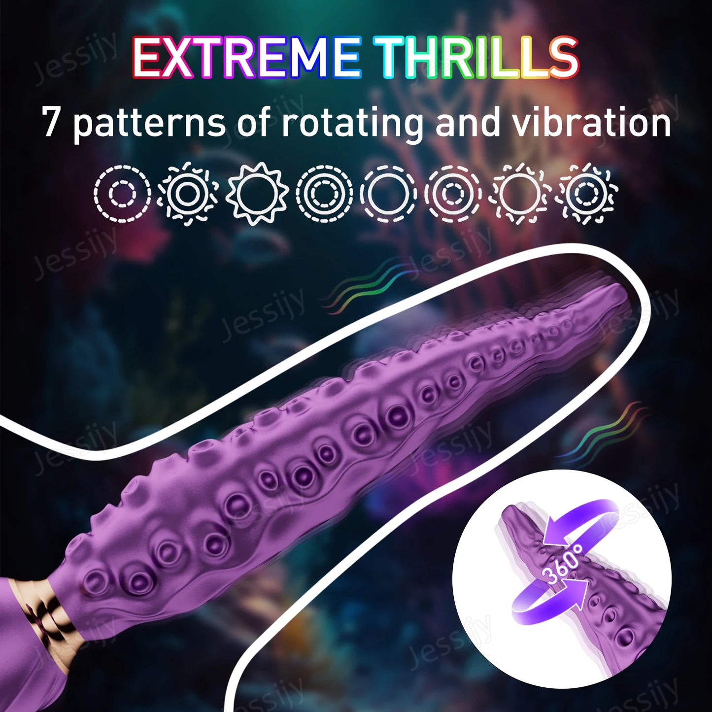 Vibrating Realistic Monster G-Spot Dildos Octopus Vibrator wit 10 Powerful Mode Adult Sex Toys for Women Anal Vagina Stimulation