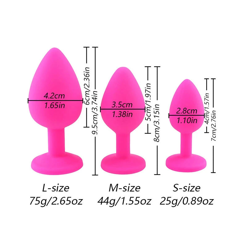 Silicone Anal Plug Butt Dildo Vibrator Sex Toys Anal Trainer Sex Prostate Back Yard Toy For Women Man Sex Shop Couple Gay Unisex