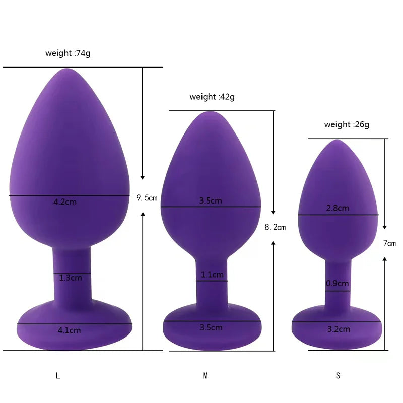 Silicone Butt Plug Butt Anal Plug 3 Size Butt Plug Male and Female Anal Trainer Adult Anal Sex Toy For Gay