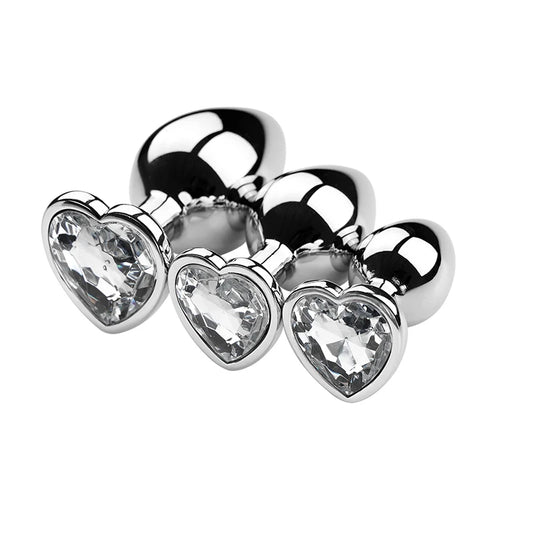 3PCS S/M/L Metal Anal Plug Butt Plug Sex Toy Butt Toy for Women Men Couples Adult Game Masturbator Anal Diamond Sex Shop