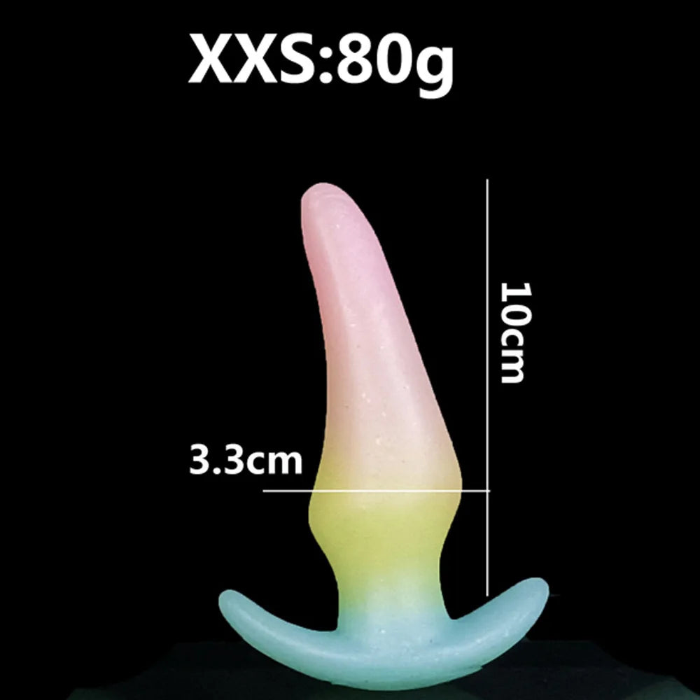 Mini Wearable Anal Plug Dildo For Women Masturbator Men Prostate Massage  Butt Plug Luminous Dildo Adult 18 Sexshop