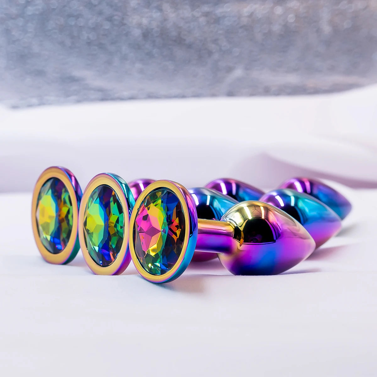 New Style Colorful Various sizes Metal Anal Plug Beginners To Expert Butt Plug Anus Massage Anal Stimulator Dildos Adult Sex Toy