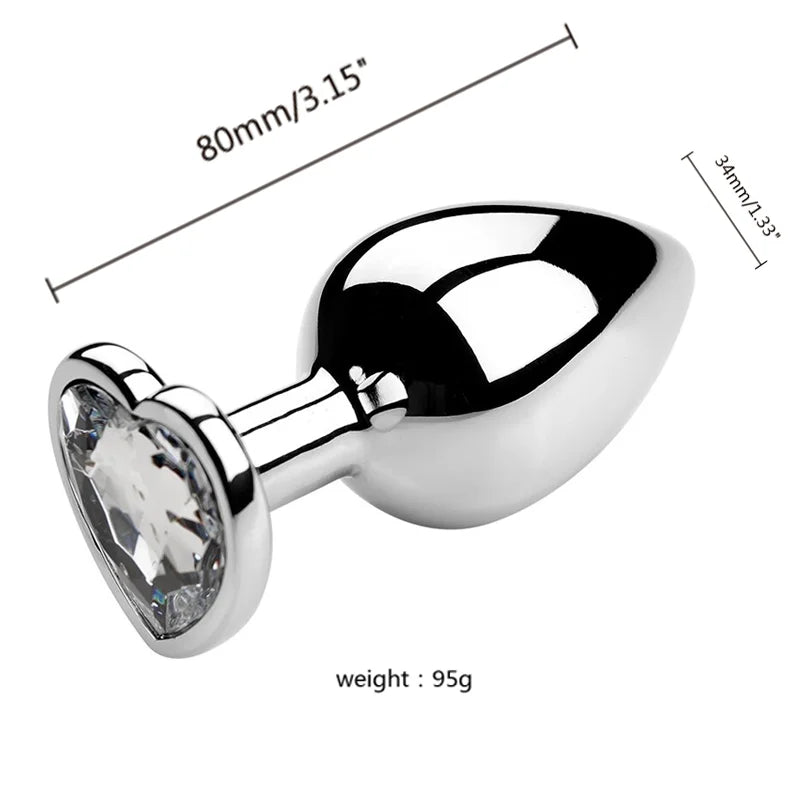 3PCS S/M/L Metal Anal Plug Butt Plug Sex Toy Butt Toy for Women Men Couples Adult Game Masturbator Anal Diamond Sex Shop