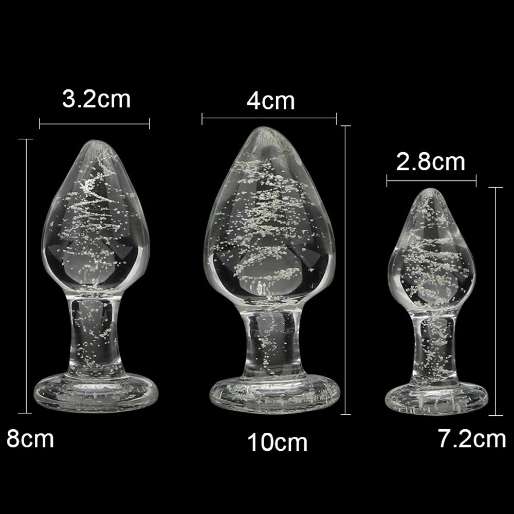 Luminous Butt Plug Glass Anal Beads For Women Dildos Female Masturbator Sex Toys Adult Men Couple Games Erotic Products