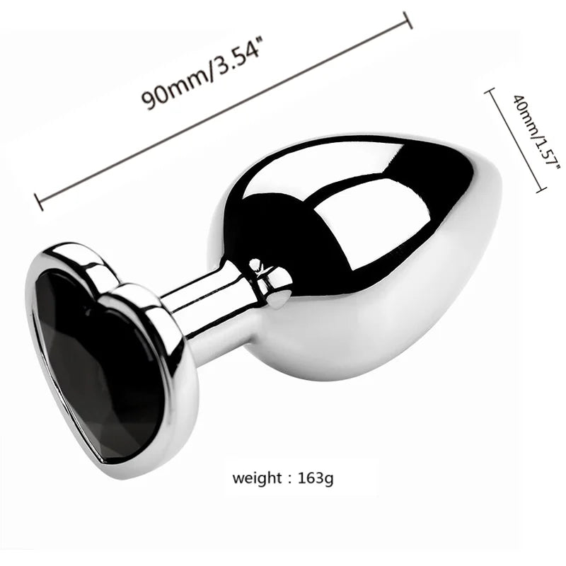 3PCS S/M/L Metal Anal Plug Butt Plug Sex Toy Butt Toy for Women Men Couples Adult Game Masturbator Anal Diamond Sex Shop