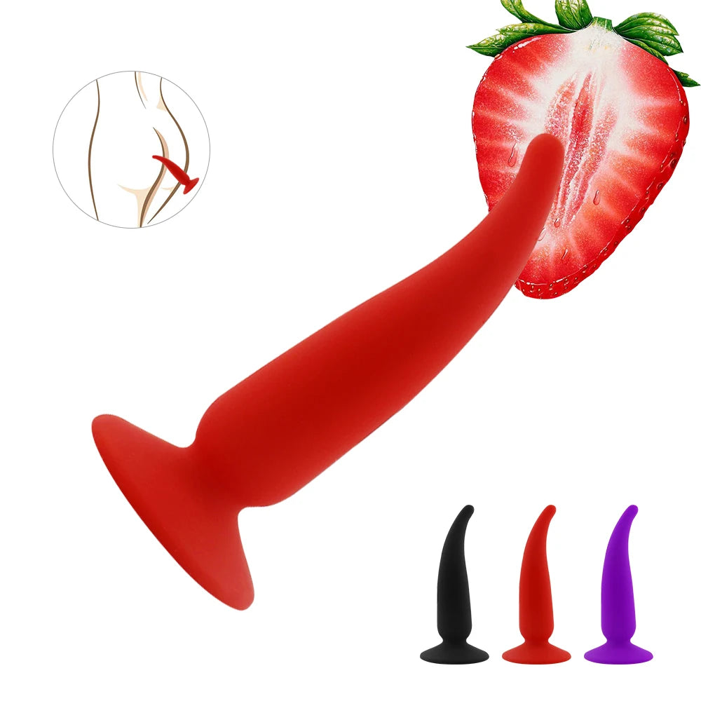 Silicone Anal Plug Smooth Butt Plug for Beginners Anus Dilator Anal Sex Toys for Women Men Adult Products Erotic Sextoys